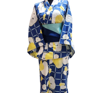 Women's Yukata - Dark blue with pears - Pac West Kimono