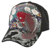 Embroidered  Baseball Hat - Koi Carp - Pac West Kimono