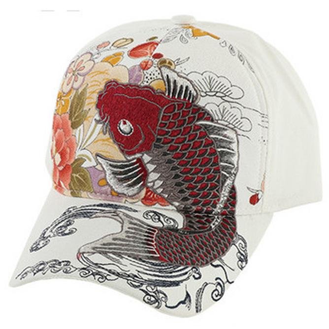 Embroidered Baseball Hat - Koi Carp