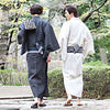 Mens Cotton Yukata - Charcoal. M to LL - Pac West Kimono