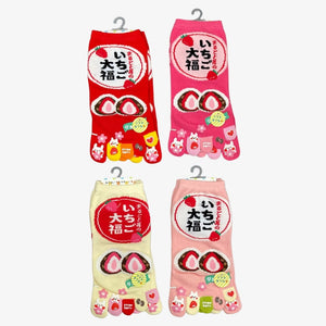 Tabi Socks - Strawberry toe-socks - Pac West Kimono