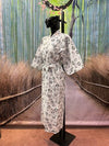Womens Onsen Lined Yukata - Black and White Medium - Pac West Kimono