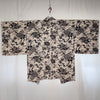 Vintage Traditional Haori Coat -  Ivory and black