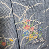 Vintage Traditional komon Kimono - washable blue and white floral design - Pac West Kimono