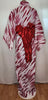 Women's Yukata - dark red lines and swirls
