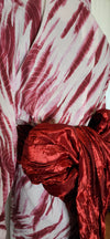 Women's Yukata - dark red lines and swirls