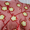 Vintage Traditional Haori Coat -  Red shibori plum flowers - Pac West Kimono