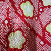 Vintage Traditional Haori Coat -  Red shibori plum flowers - Pac West Kimono