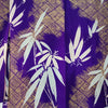 Vintage Traditional Haori Coat -  Purple bamboo print - Pac West Kimono