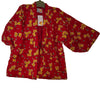 Girl's Hanten coat - Red giraffe print