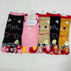 5 Toe Socks - cute cat ankle socks - Pac West Kimono