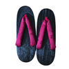 Women's Wooden Geta Sandals - red floral print
