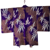 Vintage Traditional Haori Coat -  Purple bamboo print - Pac West Kimono
