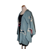 Vintage Traditional Haori Coat -  Blue flowers - Pac West Kimono