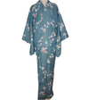 Vintage Traditional komon Kimono - Blue with floral design
