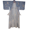Vintage Traditional komon Kimono - washable blue and white floral design - Pac West Kimono