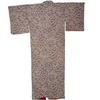 Vintage Traditional komon Kimono - grey crane design