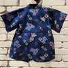 Boys 1pc Jinbei - Navy blue festival print - Pac West Kimono