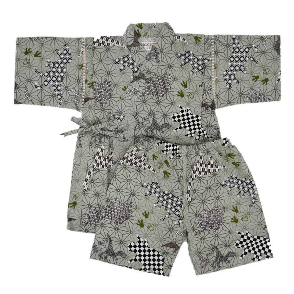 Boys 2pc Jinbei - Dinosaur design 100-130cm | Pac West Kimono