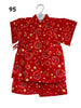 Girls 2pc Jinbei - Gold fish print. Red - Pac West Kimono