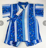 Jinbei Boys - Blue dragonflies striped patterns - Pac West Kimono