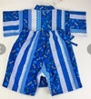 Jinbei Boys - Blue dragonflies striped patterns - Pac West Kimono