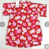 Jinbei Girls -Red Cherry Blossoms and Asa no ha - Pac West Kimono
