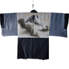 Mens Vintage Haori Coat - Navy Mountain - Pac West Kimono
