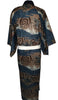Mens Vintage Silk Kimono - Dragons - Pac West Kimono