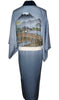 Mens Vintage Silk Kimono - My.Fuji and a village - Pac West Kimono