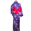 Women's Yukata - purple with pink and purple flowers.