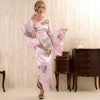 Satin Kimono Dress - Light Pink - Pac West Kimono