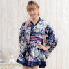 Satin Kimono Dress - Navy - Pac West Kimono