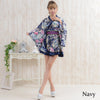 Satin Kimono Dress - Navy - Pac West Kimono