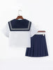 School Girl Uniform - White and Navy red bow - Pac West Kimono