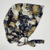 Scrub style headband - black with cranes print - Pac West Kimono
