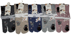 Tabi Socks - cats - Pac West Kimono