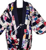 Traditional Japanese Hanten coat - Patched - Pac West Kimono
