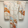 Vintage Traditional Furisode Kimono - beige, multi colour - Pac West Kimono