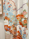 Vintage Traditional Furisode Kimono - beige, multi colour - Pac West Kimono