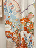 Vintage Traditional Furisode Kimono - beige, multi colour - Pac West Kimono