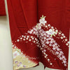 Vintage Traditional Furisode Kimono - dark red cherry blossoms - Pac West Kimono