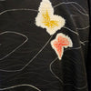 Vintage Traditional Haori Coat - black butterflies - Pac West Kimono