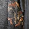 Vintage Traditional Haori Coat - black embroidered cranes - Pac West Kimono