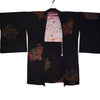Vintage Traditional Haori Coat - black shimmer thread - Pac West Kimono