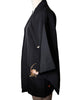 Vintage Traditional Haori Coat - black with chrysanthemum and fans - Pac West Kimono