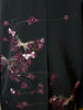 Vintage Traditional Haori Coat - black with embroidered butterflies - Pac West Kimono
