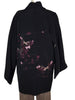 Vintage Traditional Haori Coat - black with embroidered butterflies - Pac West Kimono