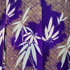 Vintage Traditional Haori Coat - Purple bamboo print - Pac West Kimono