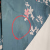Vintage Traditional komon Kimono - Blue with floral design - Pac West Kimono